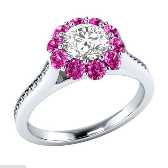 Huitan Jewelry - Gorgeous  925 Silver Ring Round Cut White Sapphire